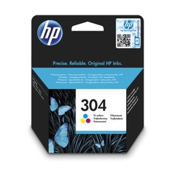 HP 304 Tri-color Original Ink Cartridge, N9K05AE