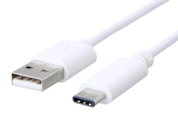 Kabel C-TECH USB 2.0 AM na Type-C kabel (AM/CM), 1m, bílý