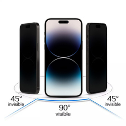 Tempered Glass Privacy Glass for IPHONE 15 BLACK