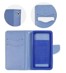 Leather Case Fancy Book Universal 4,3-4,8 " blue 