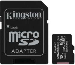 Kingston Canvas Select Plus A1/micro SDXC/128GB/UHS-I U1 / Class 10/+ Adaptér