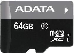 Adata/micro SD/64GB/UHS-I U1 / Class 10/+ Adaptér